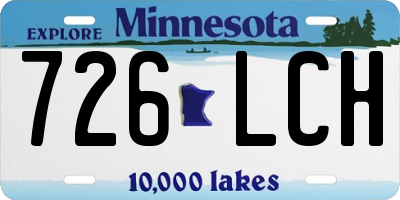 MN license plate 726LCH