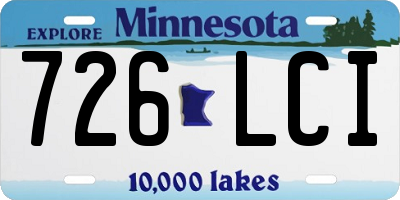 MN license plate 726LCI