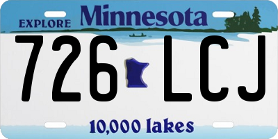 MN license plate 726LCJ