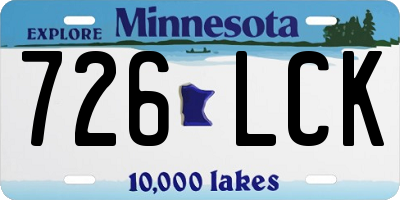 MN license plate 726LCK