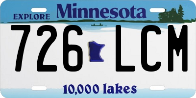 MN license plate 726LCM