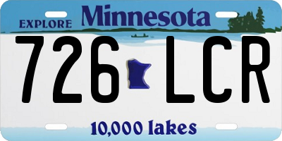 MN license plate 726LCR