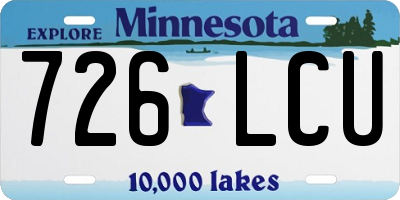 MN license plate 726LCU