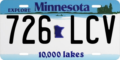 MN license plate 726LCV