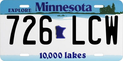 MN license plate 726LCW
