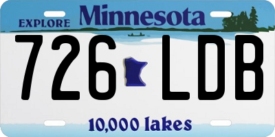 MN license plate 726LDB