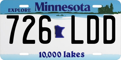 MN license plate 726LDD