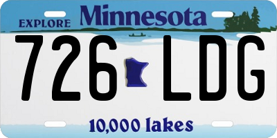 MN license plate 726LDG