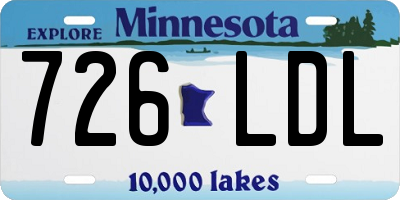 MN license plate 726LDL