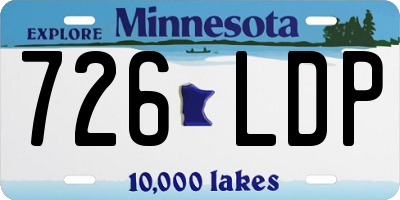 MN license plate 726LDP