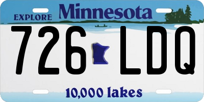 MN license plate 726LDQ