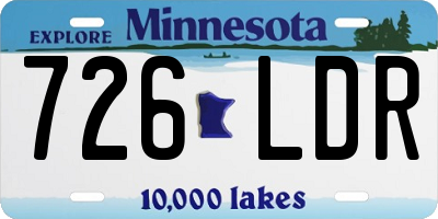 MN license plate 726LDR