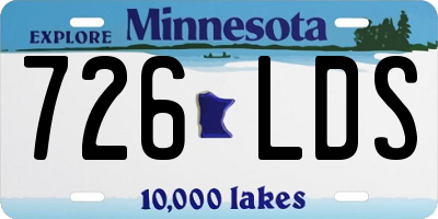 MN license plate 726LDS