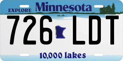 MN license plate 726LDT
