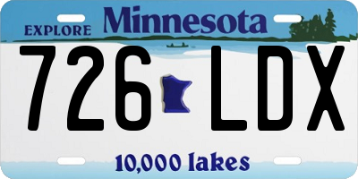 MN license plate 726LDX