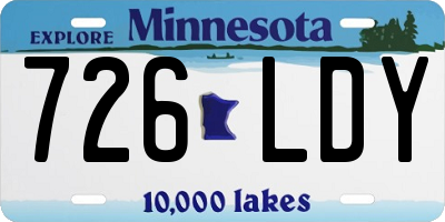 MN license plate 726LDY