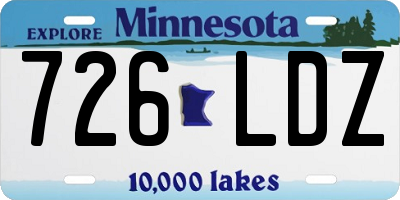 MN license plate 726LDZ