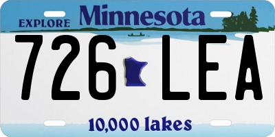 MN license plate 726LEA
