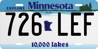 MN license plate 726LEF