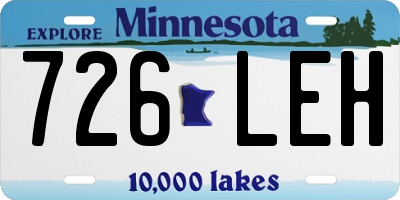 MN license plate 726LEH