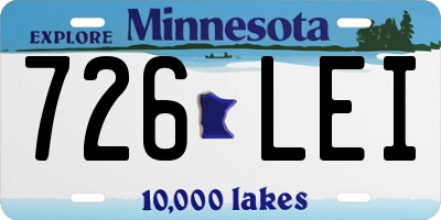 MN license plate 726LEI