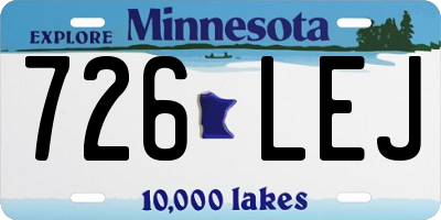 MN license plate 726LEJ