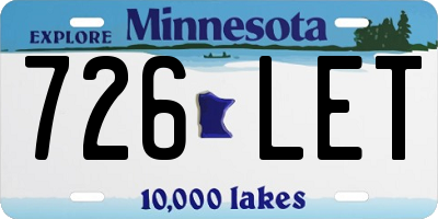 MN license plate 726LET