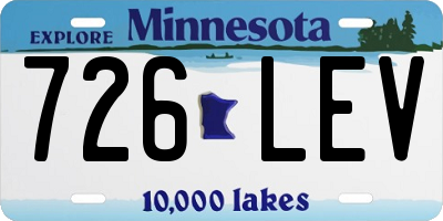 MN license plate 726LEV