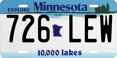 MN license plate 726LEW