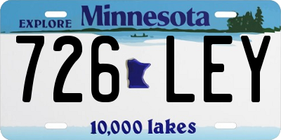 MN license plate 726LEY
