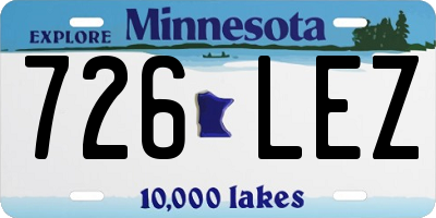 MN license plate 726LEZ