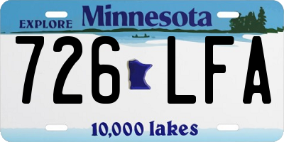MN license plate 726LFA