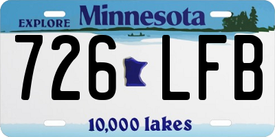 MN license plate 726LFB