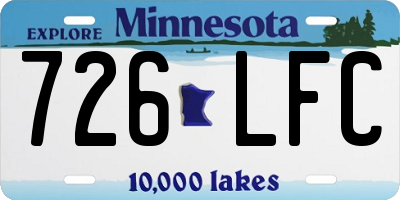 MN license plate 726LFC