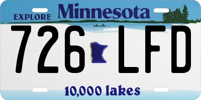MN license plate 726LFD
