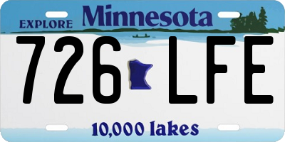 MN license plate 726LFE