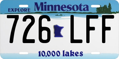 MN license plate 726LFF