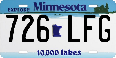 MN license plate 726LFG