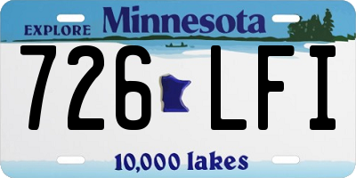 MN license plate 726LFI