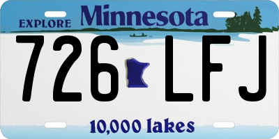 MN license plate 726LFJ