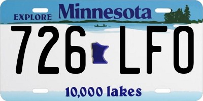 MN license plate 726LFO