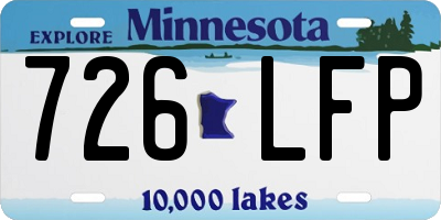 MN license plate 726LFP