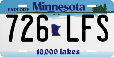 MN license plate 726LFS