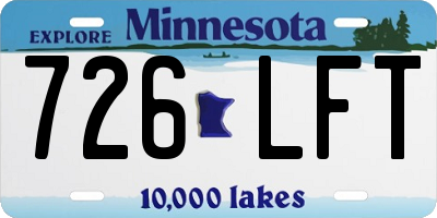 MN license plate 726LFT