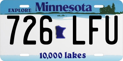 MN license plate 726LFU
