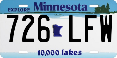 MN license plate 726LFW