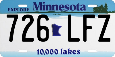 MN license plate 726LFZ