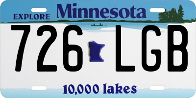 MN license plate 726LGB