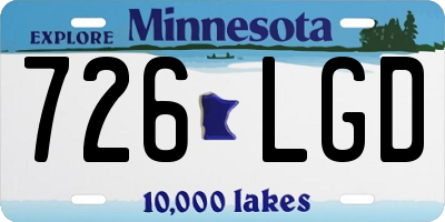 MN license plate 726LGD