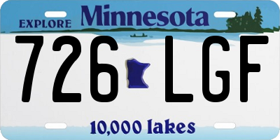 MN license plate 726LGF